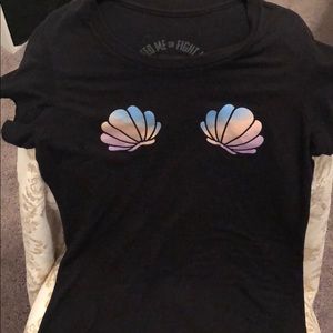 Feed me fight me seashell tshirt